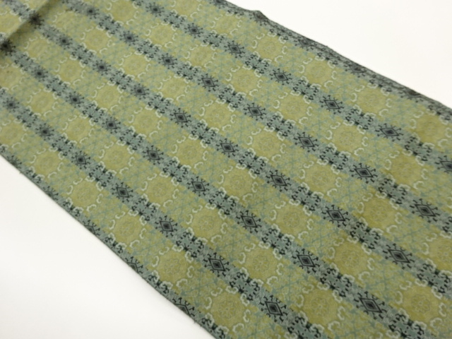 JAPANESE NAGOYA OBI / WOVEN FLOWER CREST